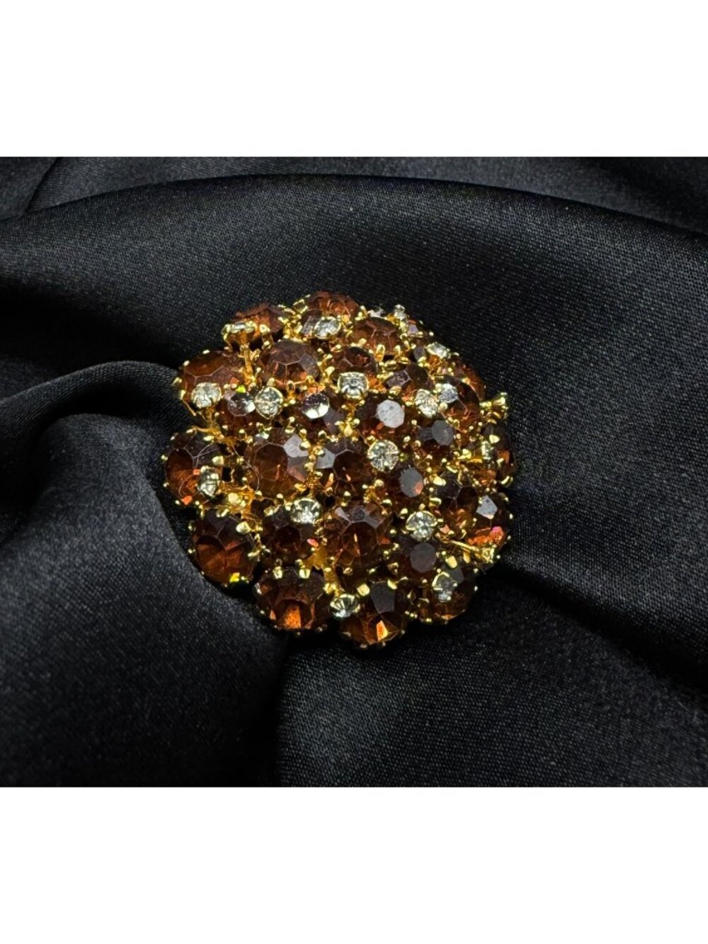 Vintage 1960s Made in Austria Signed Gold Tone Brooch